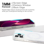 Haumea Crystal Clear Slim Case With Reinforced Bumper Designed For Iphone 13 Pro Max 6 7 Inch Magsafe Compatible Anti Yellowing Shockproof