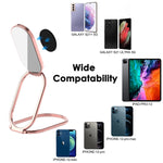 Phone Ring Holder Finger Kickstand 360 Rotation Metal Phone Grip For Magnetic Car Mount Foldable Cell Phone Stand Compatible With Most Smartphones