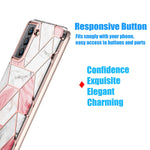 Jmart Galaxy S21 Case For Samsung Galaxy S21 Case Marble Shockproof Protective Shiny Stylish Bumper Hybrid Hard Pc Soft Rubber Silicone Cover Anti Scratch Shock Absorbing Rugged Sturdy Case Pink