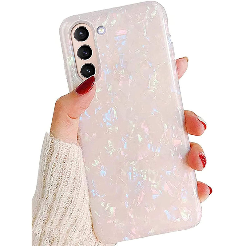 Jwest Galaxy S21 5G Case Luxury Sparkle Translucent Clear Shiny Pearly Lustre Pattern Print Soft Silicone Cover Slim Tpu Sturdy Protective Back Phone Case For Samsung S21 6 2 Colorful
