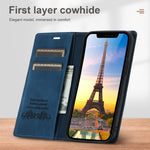Zcdaye Case For Iphone 13 Pro Max Wallet Case Premium Pu Leather Folio Flip Cover With Card Holder Soft Tpu Shell Kickstand Function Shockproof Folding Case For Iphone 13 Pro Max 6 7 Inch Blue