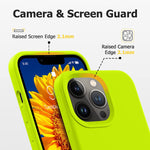 Jele Shockproof Designed For Iphone 13 Pro Max Case Liquid Silicone Phone Case With Soft Anti Scratch Microfiber Lining Drop Protection Slim Thin Cover 6 7 Inch 2021 Fluorescent Yellow