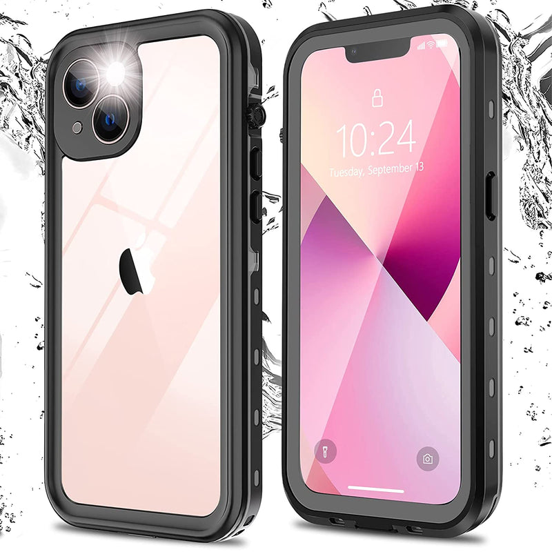 Waterproof Case For Iphone 13 Wifort Ip68 Underwater Case Built In Screen Protector Military Grade Full Body Sealed Rugged Cover Durable Snowproof Dustproof Compatible With Iphone 13 6 1 Black