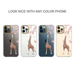 Jaholan Clear Case Compatible With Iphone 12 Pro Max Cute Design Flexible Tpu Bumper Hard Back Cover Phone Case 6 7 Inch 2020 Eating Giraffe Brown