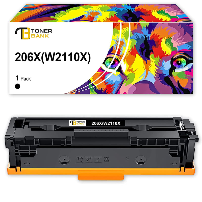 Compatible Toner Cartridge Replacement For Hp 206X W2110X 206A W2110A For Hp Laserjet Pro Mfp M283Fdw M255Dw M283Cdw M283 M255 Black Printer Ink 1 Pack High Y