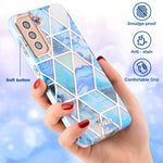 J D Slim Case Compatible For Samsung Galaxy S21 Case Marble Design Case For Galaxy S21 With 2 Hd Screen Protectors Dual Layer Hybrid Shockproof Fashion Durable Not For Galaxy S21 Ultra S21 Plus
