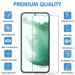 3 3 Pack Glass Screen Protector For Samsung Galaxy S22 Plus 5G 9H Tempered Glass Ultrasonic Fingerprint Compatible Hd Clear Case Friendly For Galaxy S22 Plus Glass Screen Protector