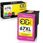 Chinger 67 Ink Cartridge Replacement For Hp 67Xl 67 Ink Cartridges For Hp Deskjet 2732 2755 Deskjet Plus 4152 4155 4158 Envy 6052 6075 6058 Printer 1 Tri Color