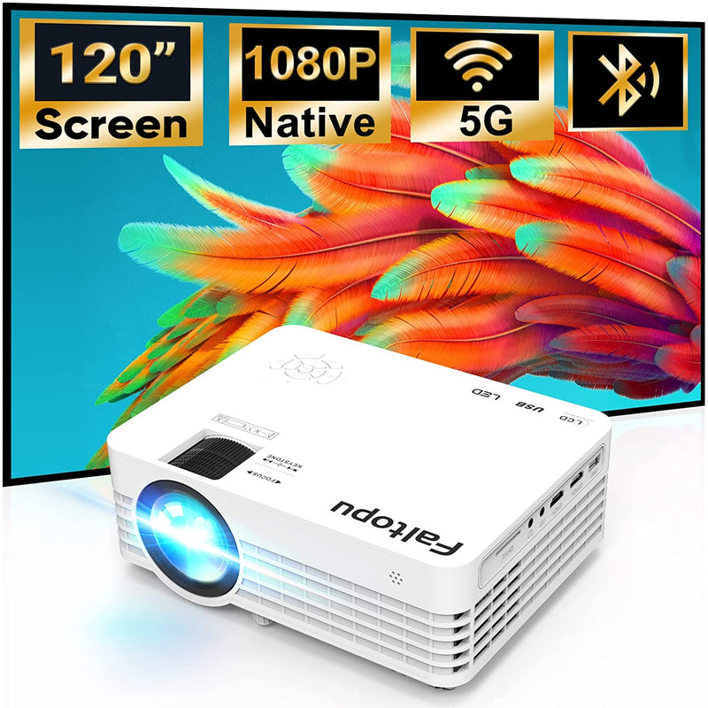 5G WiFi And Bluetooth Mini Projector 9800L 120'' 300ANSI Support 1080P