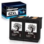 62 Ink Cartridge Replacement For Hp 62 Xl 62Xl Black For Envy 7640 5660 5540 5640 5660 7644 7645 Officejet 5740 250 5745 5746 200 Printer 2 Black