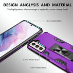 Compatible For Samsung Galaxy S21 Plus Case With Hd Screen Protector Gritup Military Grade Dual Layer Protective Cover Built In Magnetic Kickstand Shockproof Case For Samsung S21 Plus 5G Purple