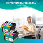 Ink Cartridge Replacement For Epson 252Xl 252 Xl T252 T252Xl To Use With Workforce Wf 3640 Wf 3620 Wf 7110 Wf 7710 Wf 7720 Printer 4Bk 2C 2M 2Y 10 Packs