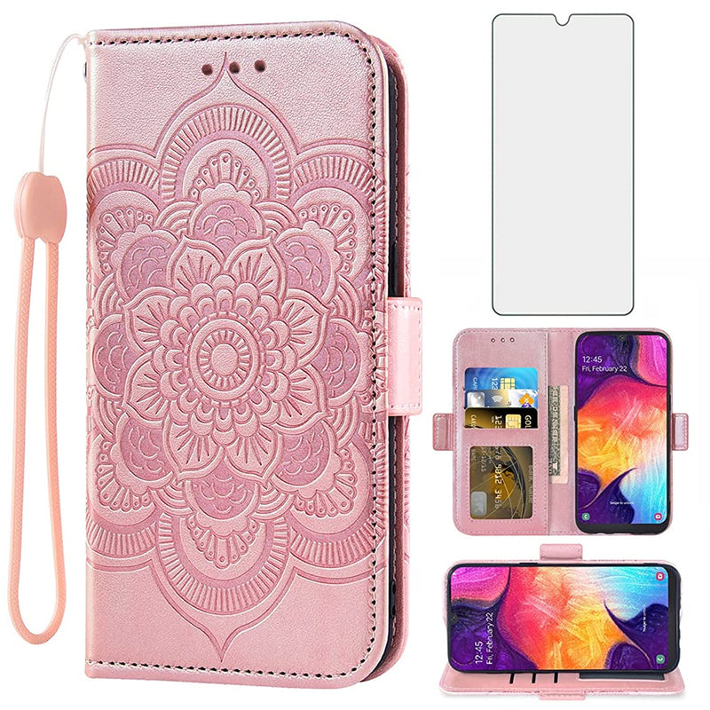 New For Samsung Galaxy A50 A50S A30S Wallet Case And Tempered