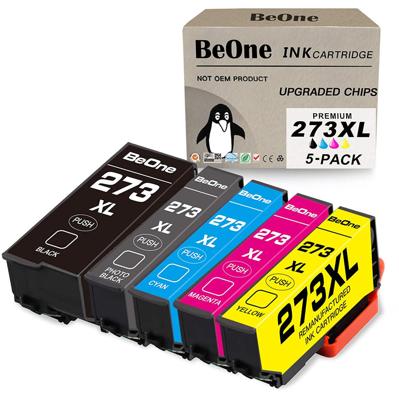 Ink Cartridge Replacement For Epson 273 Xl 273Xl T273 T273Xl 5 Pack To Use With Expression Premium Xp 800 Xp 620 Xp 600 Xp 820 Xp 520 Xp 610 Xp 810 Printer 1Bk