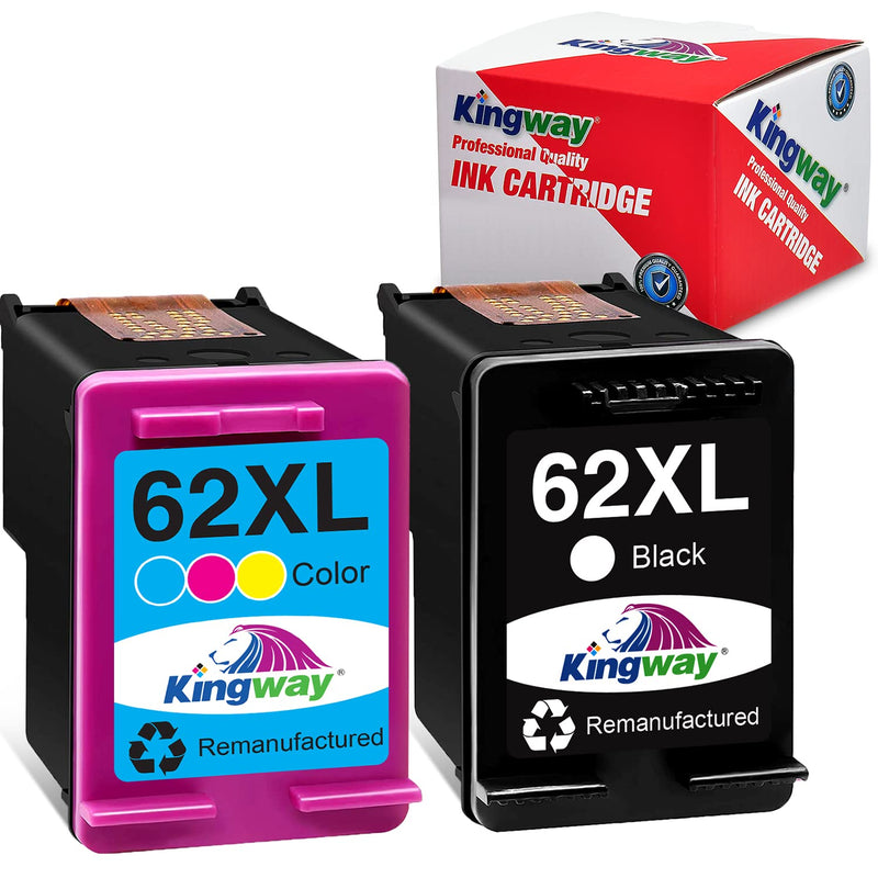 Ink Cartridge Replacement For Hp 62 Xl 62Xl Work With Envy 5540 5640 5660 7644 7645 Officejet 5740 8040 200 250 Series Printer 1 Black 1 Tri Color