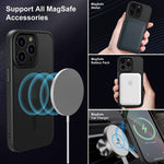 Iphone 13 Pro Magnetic Case For Magsafe Sindox Translucent Matte With Mag Safe Back Military Grade Protection Slim Cover For Iphone 13 Pro 6 1 Inch Black