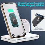 Esamcore Cell Phone Magnet Sticker Allows Wireless Charging Comes With Magnetic Phone Mount For Car Soft Magnetic Plate For Car Phone Holder Mount Vent Clip Compatible With Samsung Galaxy Iphone