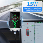 Thinsgo Tesla Model 3 Model Y Wireless Charger Car Mount Wireless Charging Cell Phone Holder Compatible With All Smart Phones Up To 6 5