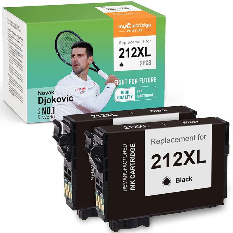 Ink Cartridge Replacement For Epson 212Xl 212 T212Xl For Workforce Wf 2850 Wf 2830 Expression Home Xp 4100 Xp 4105 Printer 2 Black