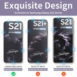 4 Pack Captainshld For Samsung Galaxy S21 5G Tempered Glass Screen Protector Anti Scratch 2 Screen Protectors 2 Camera Protectorssupport Fingerprint 9H Hardness Bubble Free