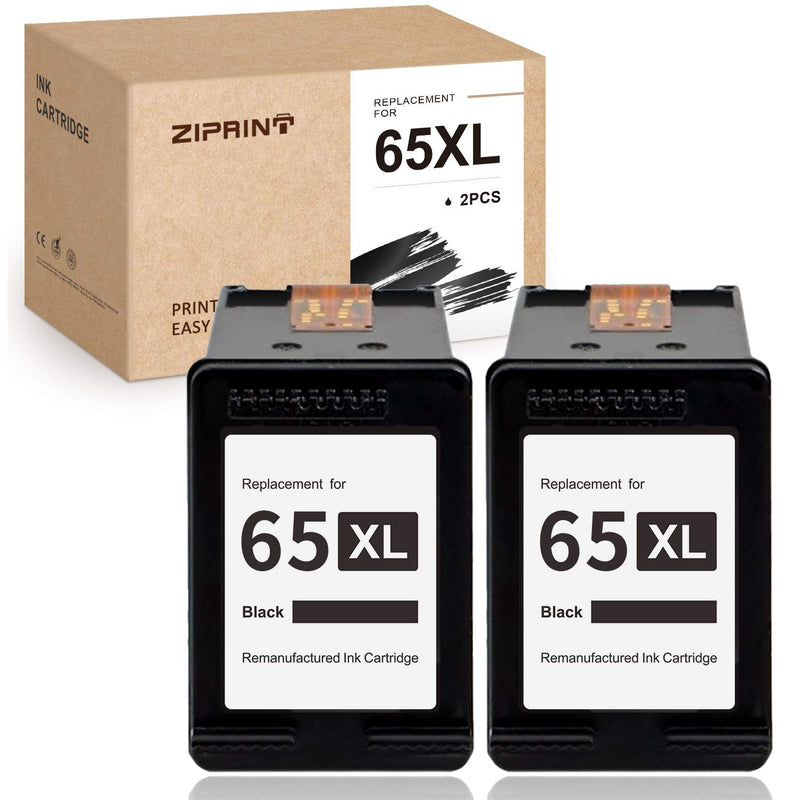 Ink Cartridge Replacement For Hp 65Xl 65 Xl Use With Deskjet 3755 3752 2655 2652 2622 3758 2624 3720 2635 3722 Envy 5055 5052 5010 5020 5030 Printer Black 2 P