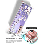 New Floral Clear Case For Galaxy S21 Plus For Women Girls Pretty Phone Cas