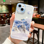 Jandm Compatible With Iphone 13 Pro Max Case Romantic Mountain Sunset Clouds Moon Night Scenery Lovely Case Soft Shockproof Camera Protective Cute For Women Girls Case For Iphone 13 Pro Max White