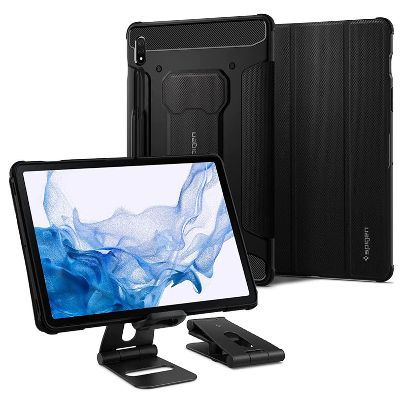 New Spigen Rugged Armor Pro Designed For Galaxy Tab S8 2022 Galaxy Tab S7 2020 S311 Adjustable Tablet Stand