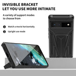 Hikerclub For Google Pixel 6 Pro Case 2021 For Women Man Military Grade Shockproof Soft Tpu Hard Pc Case Heavy Duty Drop Proof Protective Case With Foldable Kickstand Black