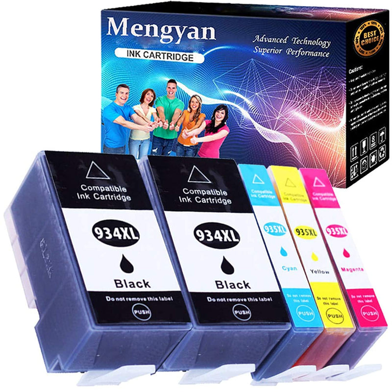 5 Pack Yaza Replacement For 934Xl 935Xl 934 Xl 935 Xl Compatible Ink Cartridge 2 Black 1 Cyan 1 Magenta 1 Yellow Compatible With Officejet Pro 6812 6815 6220
