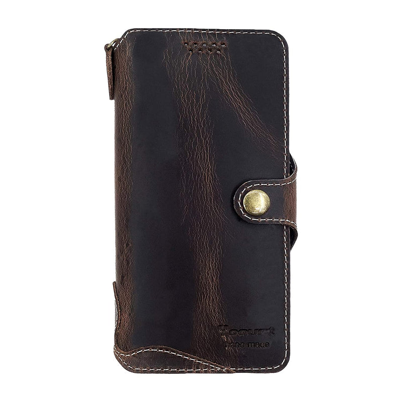 Yogurt Case For Samsung Galaxy S22 5G Genuine Leather Wallet Cover For Samsung S22 Handmade Oil Leather