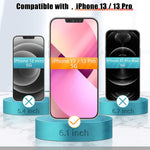 Bazo 3 Pack Full Coverage Screen Protector Compatible For Iphone 13 Iphone 13 Pro 6 1 Inch Tempered Glass 3D Film Anti Scratch Bubble Free Hd Clear 9H Hardness