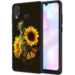 New Galaxy A20 A30 Case Dark Brown Butterfly And Sunflower Customized Des