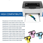 5 Pieces Of Hp 02 Compatible Ink Cartridges Replacement For Hp Photosmart C5180 C7280 C6280 C6180 D7360 D7460 8250 C7200 Printer Cyan Magenta Yellow Light C