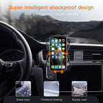 Phone Holder For Car Vasivo 2021 New Gravity Air Vent Invisible Car Phone Mount Auto Clamp In One Step Car Phone Holder For All Smartphones Silver