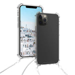 Kwmobile Case Compatible With Apple Iphone 12 Pro Max Crossbody Case Clear Transparent Tpu Phone Cover With Metal Chain Strap White