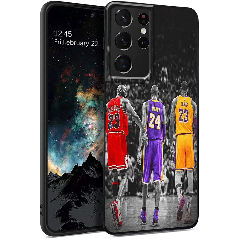 Compatible With Samsung Galaxy S21 Ultra Case Basketball Legend Player Bryant James Mj Pattern Phone Slim Shockproof Protective Case For Samsung Galaxy S21 Ultra 5G Case 6 8 Inch Mj Kb Lj