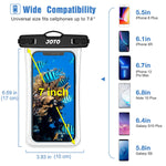 Joto Waterproof Phone Pouch Up To 7 0 Transparent Universal Cellphone Dry Bag Underwater Case For Iphone 13 Pro Max 12 11 Xs Xr 8 7 Plus Galaxy S21 Ultra A42 S10 Note10 Moto Pixel 2 Pack Black