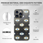 Mybat Pro Mood Series Slim Cute Clear Crystal Case For Iphone 13 Pro 6 1 Inch Stylish Shockproof Non Yellowing Protective Cover Evil Eye