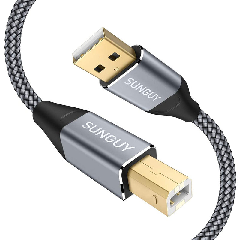 New Printer Usb Cable 10 Feet Usb 2 0 A Male To B Male Braided Gold Plate