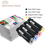 5 Colors Compatible 6510 6515 Toner Cartridge For Xerox Workcentre 6515Dn 6515Dni 6515Dnm 6515N Phaser 6510Dn 6510Dni 6510Dnm 6510N 5500 4300 Pages 106R03480 106R03690 106R03691 106R03692 2Bk