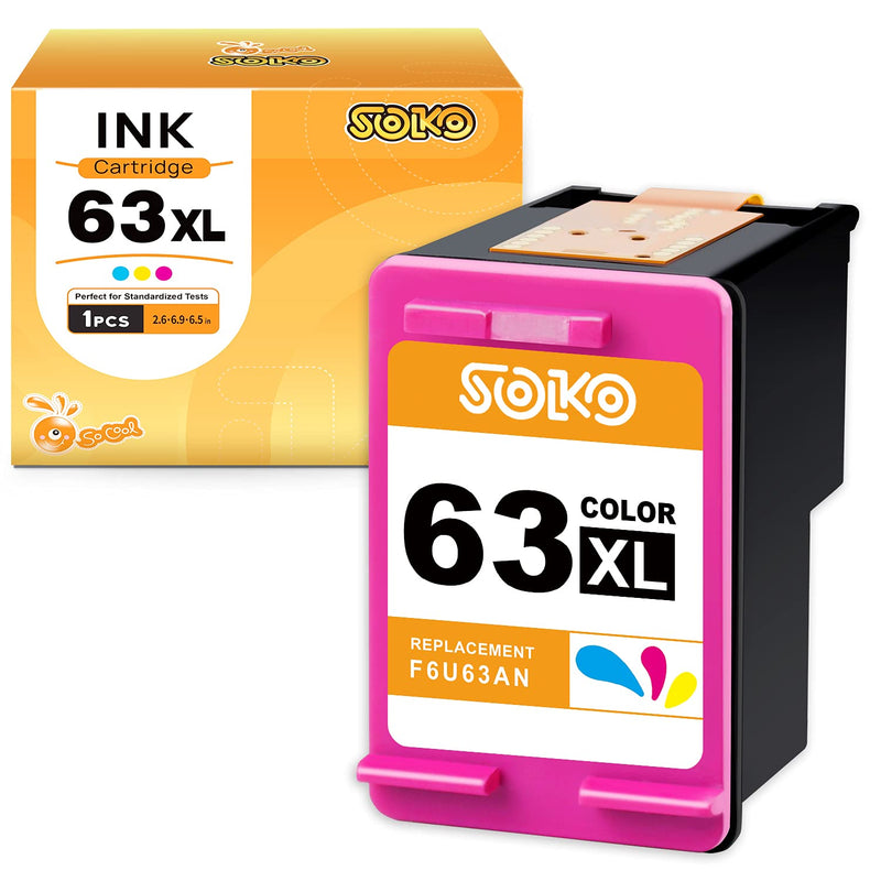 Ink Cartridge 63Xl Replacement For Hp 63Xl 63 Xl Used In Hp Officejet 3830 5255 Envy 4520 4512 Deskjet 1112 3639 3634 Printer 1 Tri Color