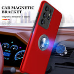 Jame For Samsung Galaxy S21 Ultra Case Not For S21 Or S21 Plus Slim Soft Bumper Protective Case For Samsung S21 Ultra Case With Invisible Ring Holder Kickstand For Galaxy S21 Ultra Case Red