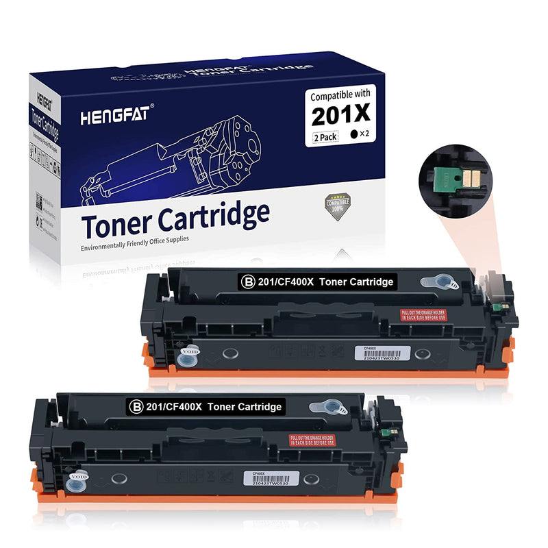 201X Cf400X Black Toner Cartridge High Yield Compatible Replacement For Hp 201A Cf400A Color Pro M252Dw M252N M277Dw M277N M274N Printer Toner Black 2 Pack