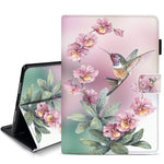 New Case For Ipad 10 2 Inch 2021 2020 2019 Model 9Th 8Th 7Th Generation Pink Flowers With Hummingbird Ipad 10 2 Case Auto Wake Sleep Cover Leather