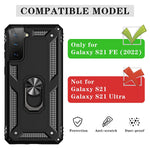 Case For Samsung Galaxy S21 Fe 5G Case Anti Slip Heavy Duty Military Grade Drop Protection Shockproof Bumper Rugged Cover For Samsung S21 Fe 5G Case With Magnetic Ring Kickstand S21 Fe Phone Case