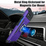 Jame For Pixel 6 Case Shockproof Protective For Pixel 6 Military Grade Drop Protection With Metal Ring Kickstand Case For Google Pixel 6 Purple