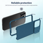 Nillkin Camshield Pro Compatible With Iphone 13 Pro Case With Slide Camera Cover Protection Hard Pc Back And Soft Silicone Edge Design For Iphone 13 Pro 5G Phone Case Blue