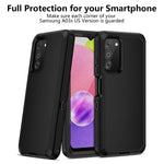 Samsung Galaxy A03S Case Jiunai 2 In 1 Dual Layer Shockproof Drop Protection Armor Outdoor Sports Tough Hybrid Bumper Rugged Rubber Cover Defend Matte Phone Case For Samsung Galaxy A03S 4G 2022 Black