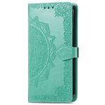 Monwutong Wallet Case For Samsung Galaxy A13 5G Mandala Pattern Pu Leather Flip Case With Magnetic Clasp And Cash Card Slots Holder Cover For Samsung Galaxy A13 5G Mtl Green
